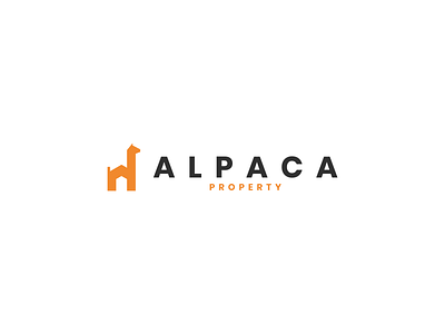 Alpaca property logo concept brand branding design graphic illustration logo typography ui ux vector