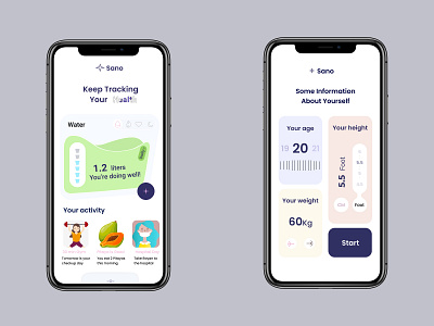 Water tracking Applicaton design icon logo typography ui