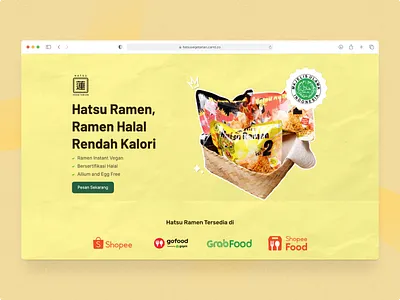 Hatsu Ramen Website Redesign and Social Media Branding figma graphic design landing page design ui design ux design website design