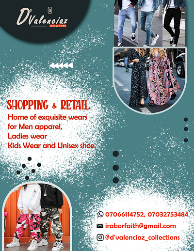 Flyer for a clothing store flyer design