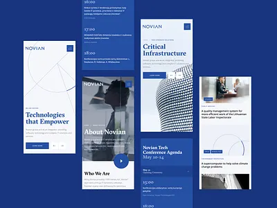 Novian | Website Mobile branding corporate digital infrastructure mobile mobile ui modern solutions technology ui website website design