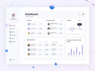 Project management dashboard. animation app branding dashboard design enterprise graph illustration invoice logo product project management saas table tasks to do typography ui ux vector