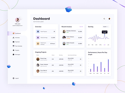 Project management dashboard. animation app branding dashboard design enterprise graph illustration invoice logo product project management saas table tasks to do typography ui ux vector