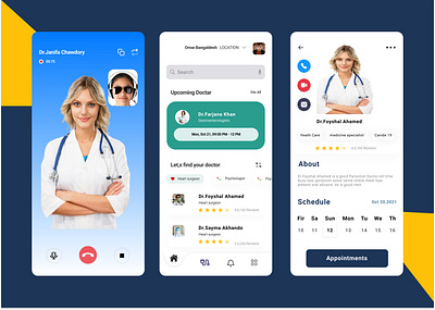 Medical Mobile App app clinic design doctor doctor appointment health home homepage hospital media medical medicine mobile mobile app mobile ui patient patient app ui ux