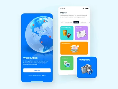 Freelancer App Concept app design clean concept dailyuichallenge exploration figma freelancer ios layout minimal product design ui ui design visual design whitespace