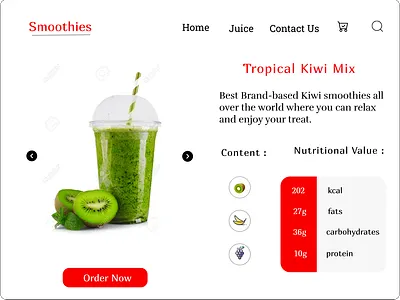 smoothie colorful figma ui web design