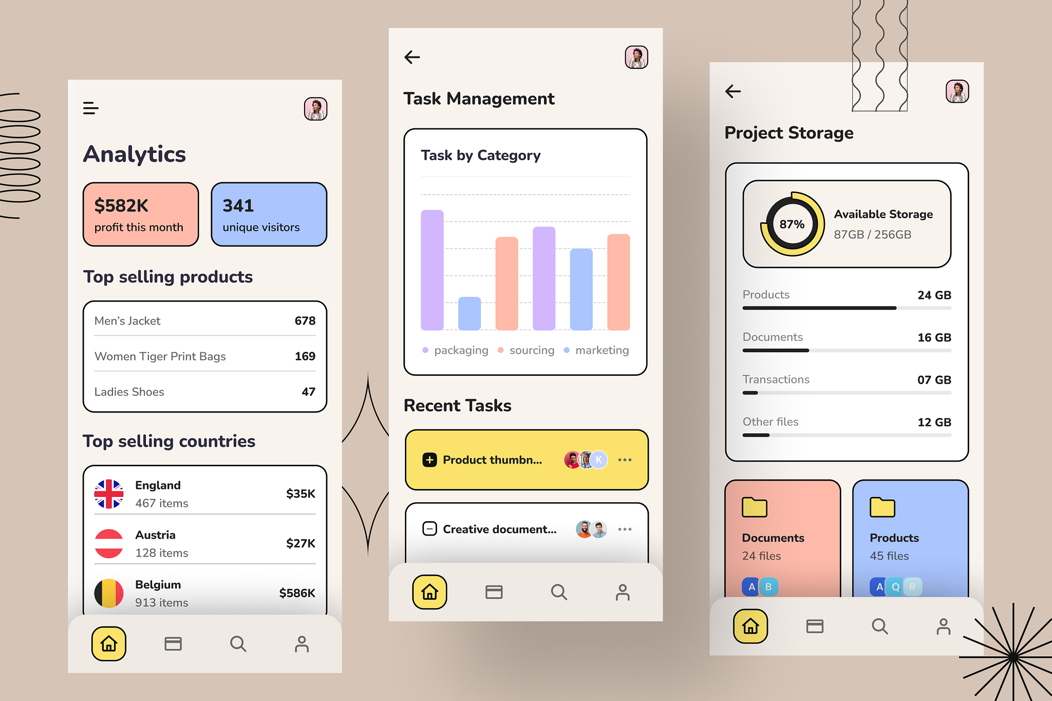 Task Management Ios App Ui By Pentaclay On Dribbble
