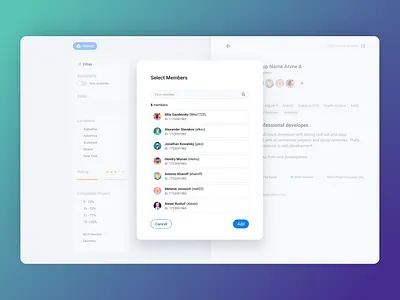 Dashboard application dashboard modal window popup ui ux