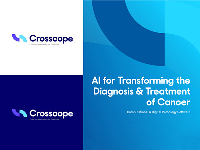 Crosscope Digital Pathology Logo Design ai logo brand designer brand identity branding flat healthcare logo identity design illustrator logo logo design logodesign logotype minimal