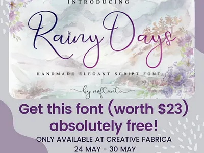 FREE Rainy Days Font alphabet branding clean corporate creative font fonts free free font free fonts handwritten font illustration logo vector