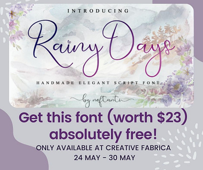FREE Rainy Days Font alphabet branding clean corporate creative font fonts free free font free fonts handwritten font illustration logo vector