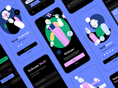 Education Platform 💡 app design application character design education girl icon illustration interaction interface interfacedesign people todo app typography ui ux vector webdesign