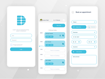 DentalApp | A Online scheduling platform for the Dentist & Clien book dashboad dental dental clinic dentists design ios login screen startup ui ux ux ui