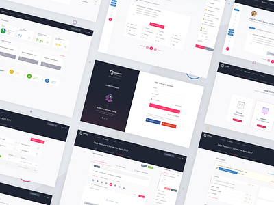 Q-Survey Web App app clean dashboard design designs flat minimal ui ux web