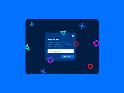 097 #DailyUI Playstation Giveaway app design dailyui dailyuichallenge design email capture giveaway illustration digital ui ui design ux