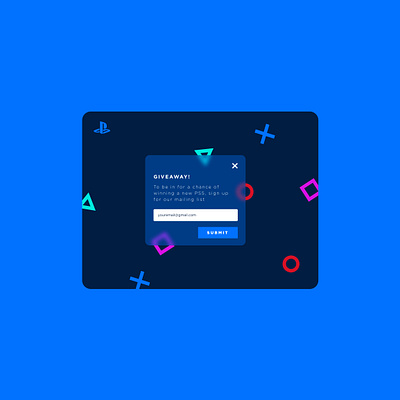 097 #DailyUI Playstation Giveaway app design dailyui dailyuichallenge design email capture giveaway illustration digital ui ui design ux