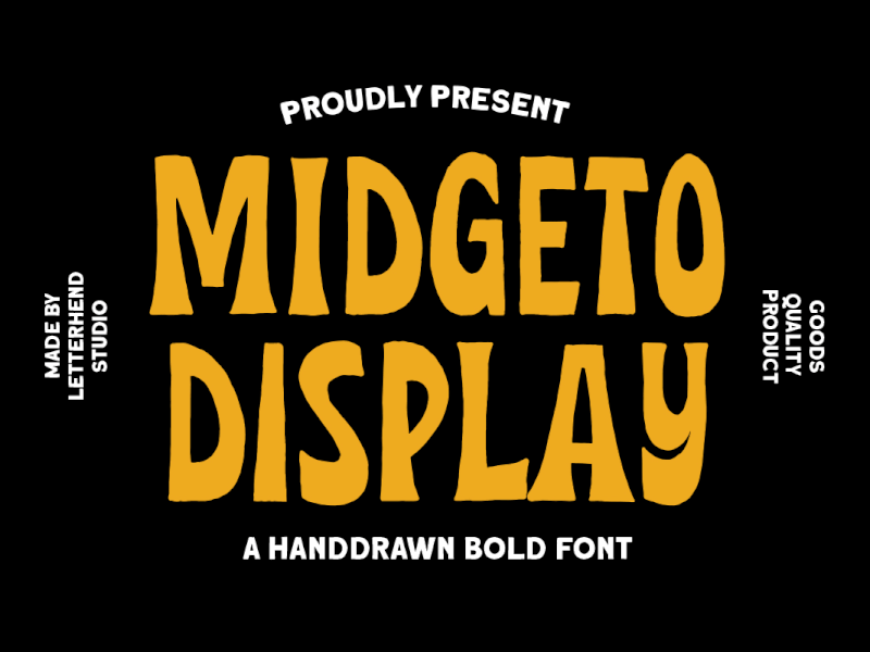 Midgeto Display - Handdrawn Font bold font freebies