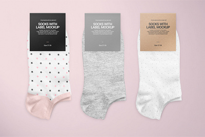 Low Cut Socks PSD Mockups Set branding design layered mock up mockup mockup psd mockup template psd sock socks socks design template