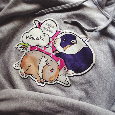 It s a gift animals birthday birthday party clothing design cute digitalart draw gift guinea pig hoodie illustration illustration art print