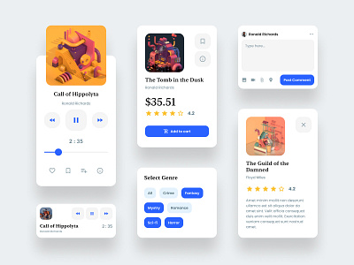 Audiobook Modules app app design audiobook audiobook app modules smart ui ui design uiux