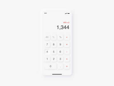 Daily UI #004: Calculator calculator dailyui dailyui004 neumorphism