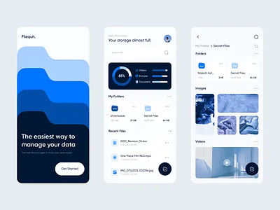 File Manager Mobile App android app clean cloud dashboard design document file file management file manager files folder ios manager minimalist mobile mobile app storage ui ux