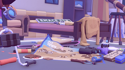 AdventUre In Town illustration lowpoly unity