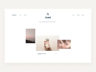 Perfume Store Website [Landing Page] [ecommerce] animation app aroma branding clean cosmetics design flat fragrance interface minimal mist perfume bottle perfumery perfumes scent skincare ui ux web
