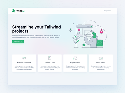 Wind-UI, accessible tailwind css component library design tailwind tailwind css ui ui library
