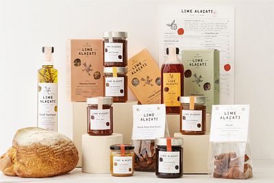 Lime Alaçatı branding bread cafe branding cookie food packaging granola graphic design jam juice packaging logotype menu design olive oil playful restaurant branding