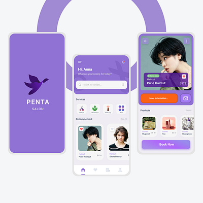 Penta Salon App app design icon illustration ui uidesign ux