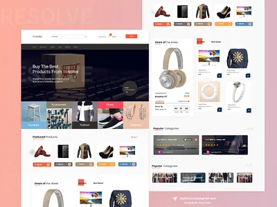 Resolve Store appdesign branding delivery app e shop e shopping e store ecommerce ecommerce design homepage online shop online store online store commerce shop store stores web app website