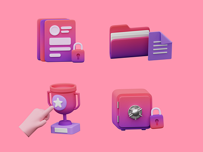 Icon set 3d 3d icon set 3d illustration c4d cinema 4d finance icon icon set icons collection isometric modern secure tech