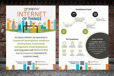 Internet Of Things - Front Back Flyer branding creative design design flyer internetofthings iot poster ui webdesign