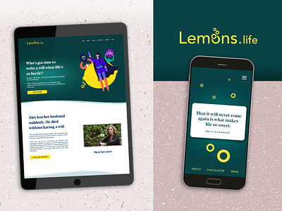 Lemons.life, site, branding and app app branding digital design logo site website
