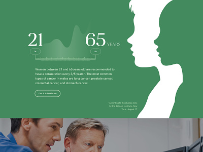 Oncology / Medical work in progress cancer chart data design infographic landing page layout medical minimalist oncology ui
