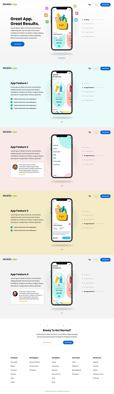 Mobile App Website