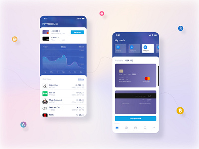 Banking application application bank bank app bank card bank ui banking bitcoin mobile application money app online bank online banking сoins