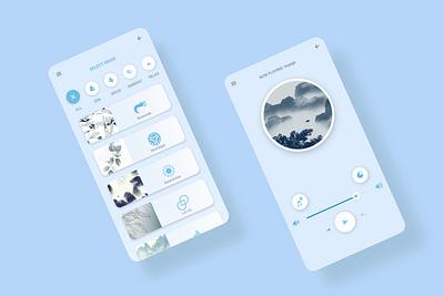 Zen Lounge app design flat ui ux