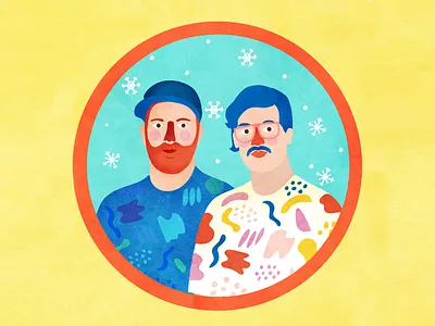 Holiday Card for CHOIR!CHOIR!CHOIR! digital art digital illustration graphic design holiday holiday card illutrations portrait