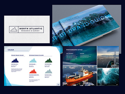 North Atlantic Research & Survey brand guide brand guide branding design graphic design layout
