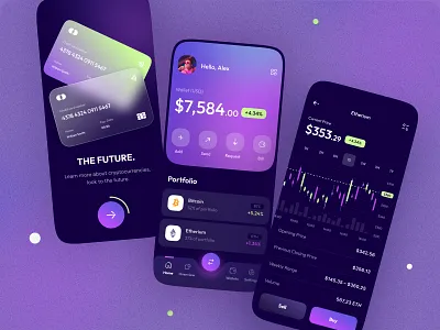 Crypto wallet - Mobile app app app design bitcoin blockchain crypto cryptocurrency ethereum mobile app mobile app design mobile design mobile ui wallet