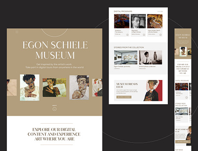 Egon Schiele Museum - Redesign design figma figma design museum ui web