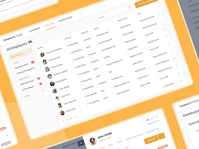 Yangol Admin Panel app crm experience design hrm product design responsive design saas app ui uiux ux web design