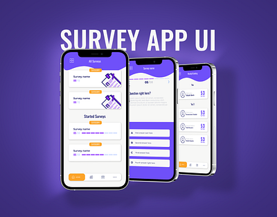 Survey App | UI/UX adobe illustrator adobe xd app design flat ui ux webdesign