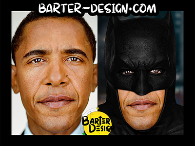 Barack Obama as Bruce Wayne and Batman barack obama barter barter design bartering batman bruce wayne gotham city illustration martin schoeller president rosinski rémi rémi rosinski troc