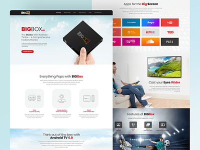 BIG BOX Website UI Design apps design dashboard landing page mobile app ui ui ux design ux web web design website website design