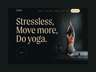 Yoga Studio - Landing page animation after effect after effects animation art direction concept design homepage homepage design inspiration interface landing page motion design prototype ui web web design