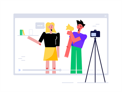 Photography Start-up blogger boy boy illustration camera cartoon character design flat design flat illustration girl girl illustration illustration marketing marketing agency media photographer photography rezfelix startup