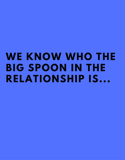 We know who the big spoon is... design minimal typography